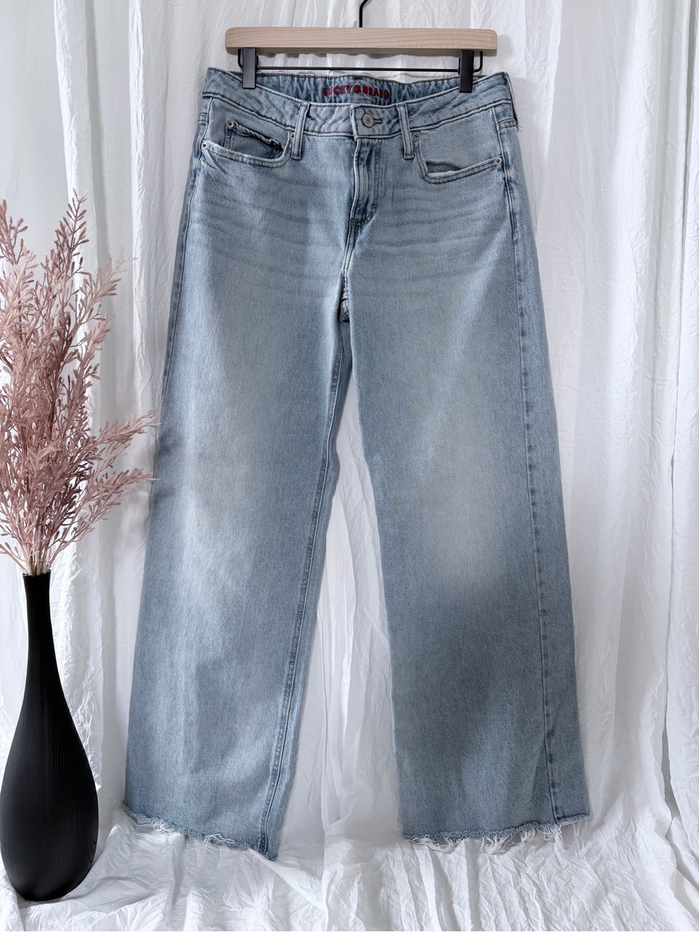 Lucky Brand Light Wash Baggy Wide-Leg Jeans